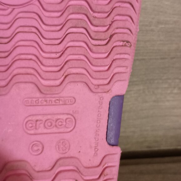 Crocs Electro II Kids Girls Slip On Clogs 15608 Size C13 Pink/Purple - Picture 12 of 12